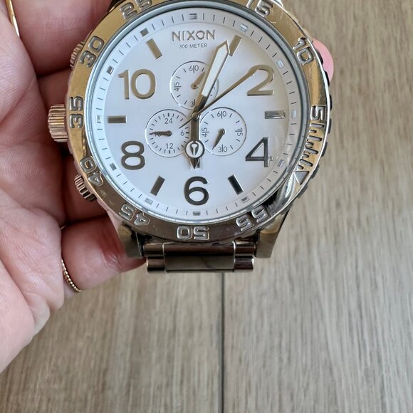 SILVER NIXON 51-30 CHRONO WATCH - Picture 2 of 5